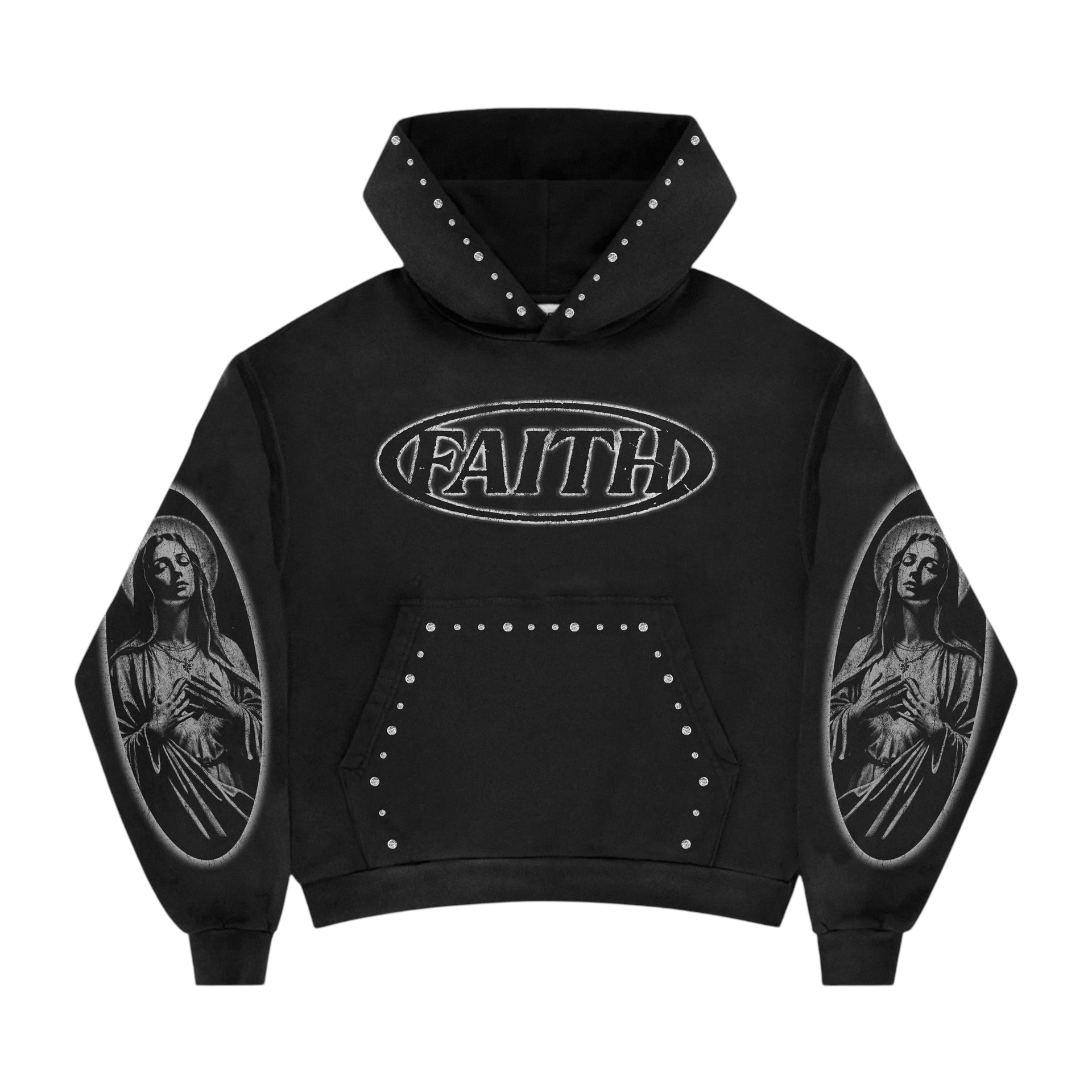Faith mural stone hoodie