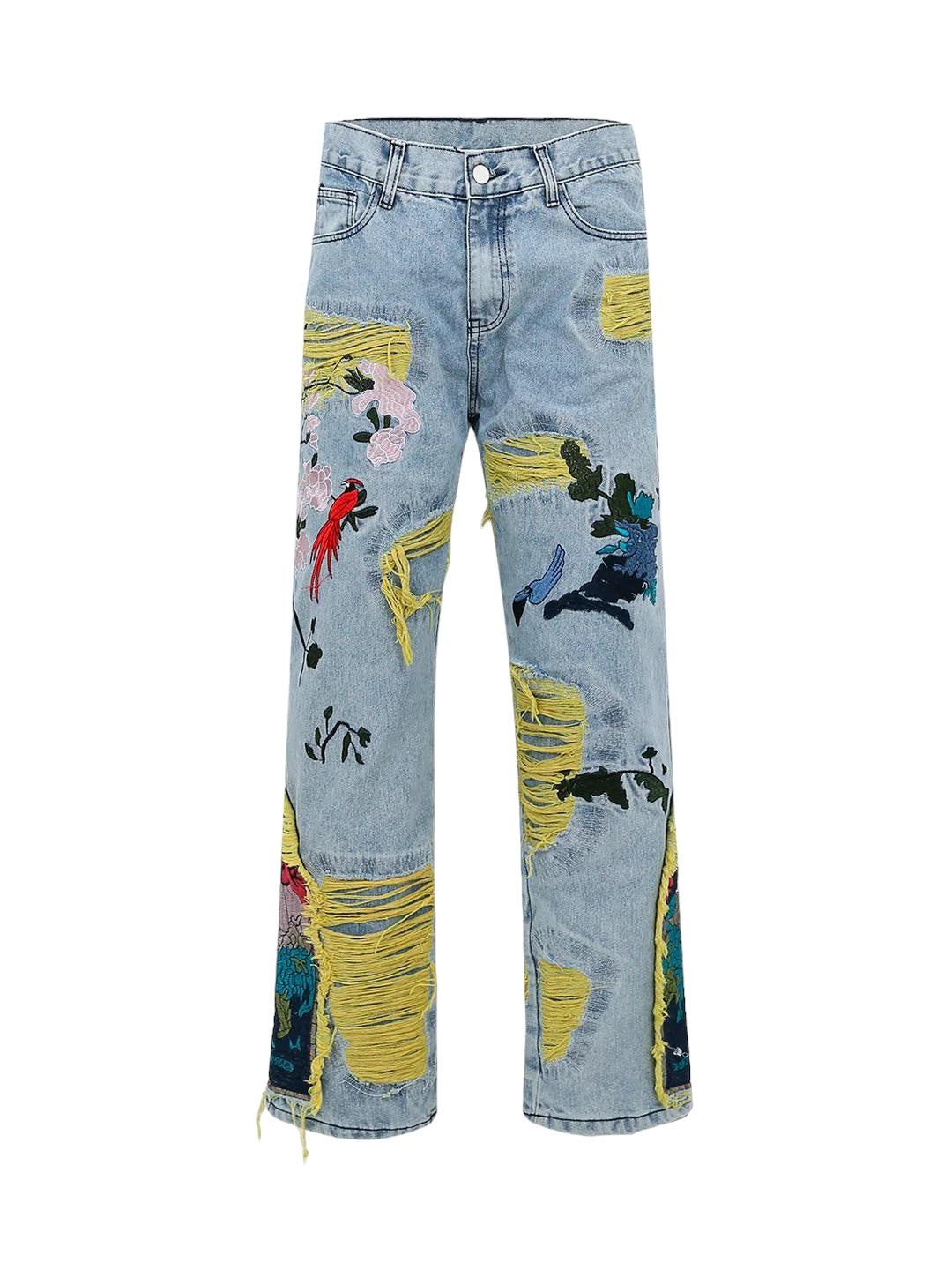 Yard Birds yellow string denim