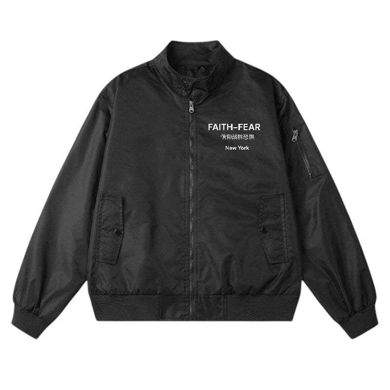 FAITH-FEAR lightweight windbreaker bomber
