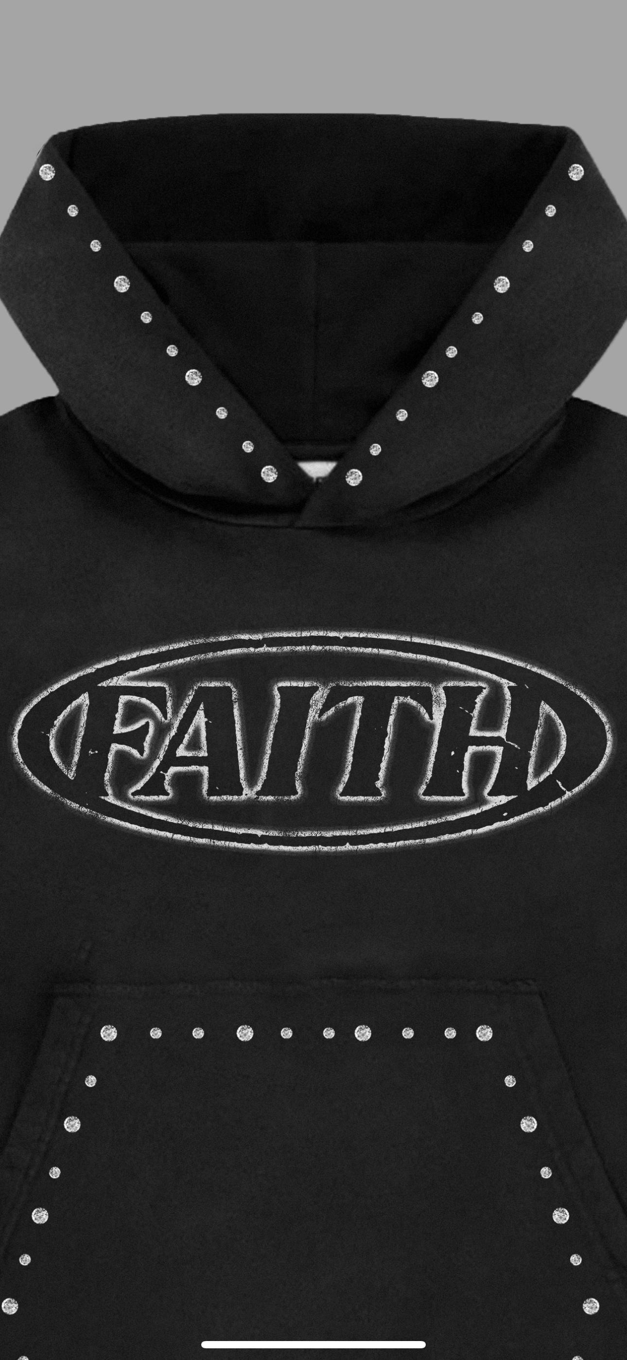Faith mural stone hoodie
