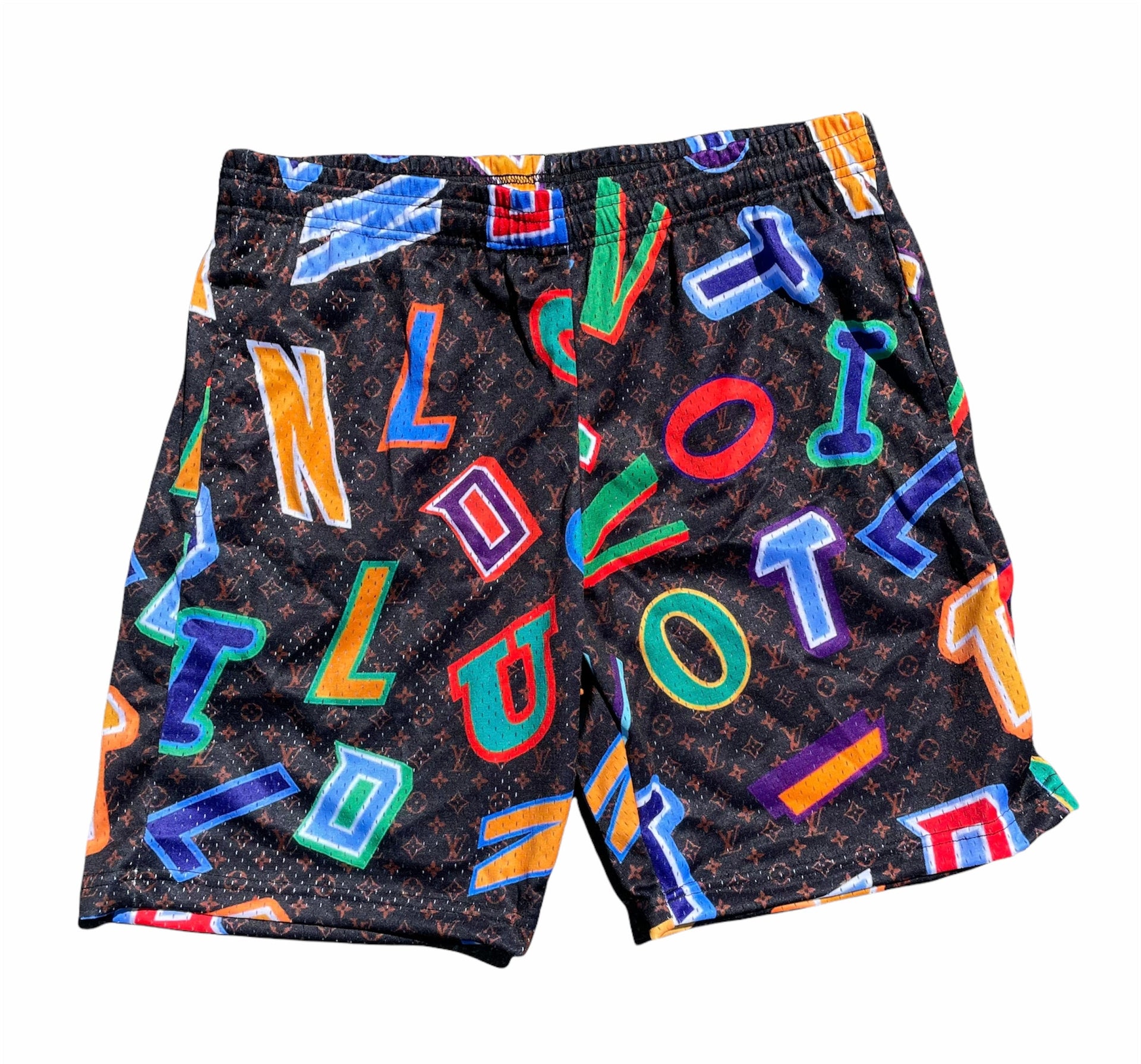 Monogram scrambled letters shorts