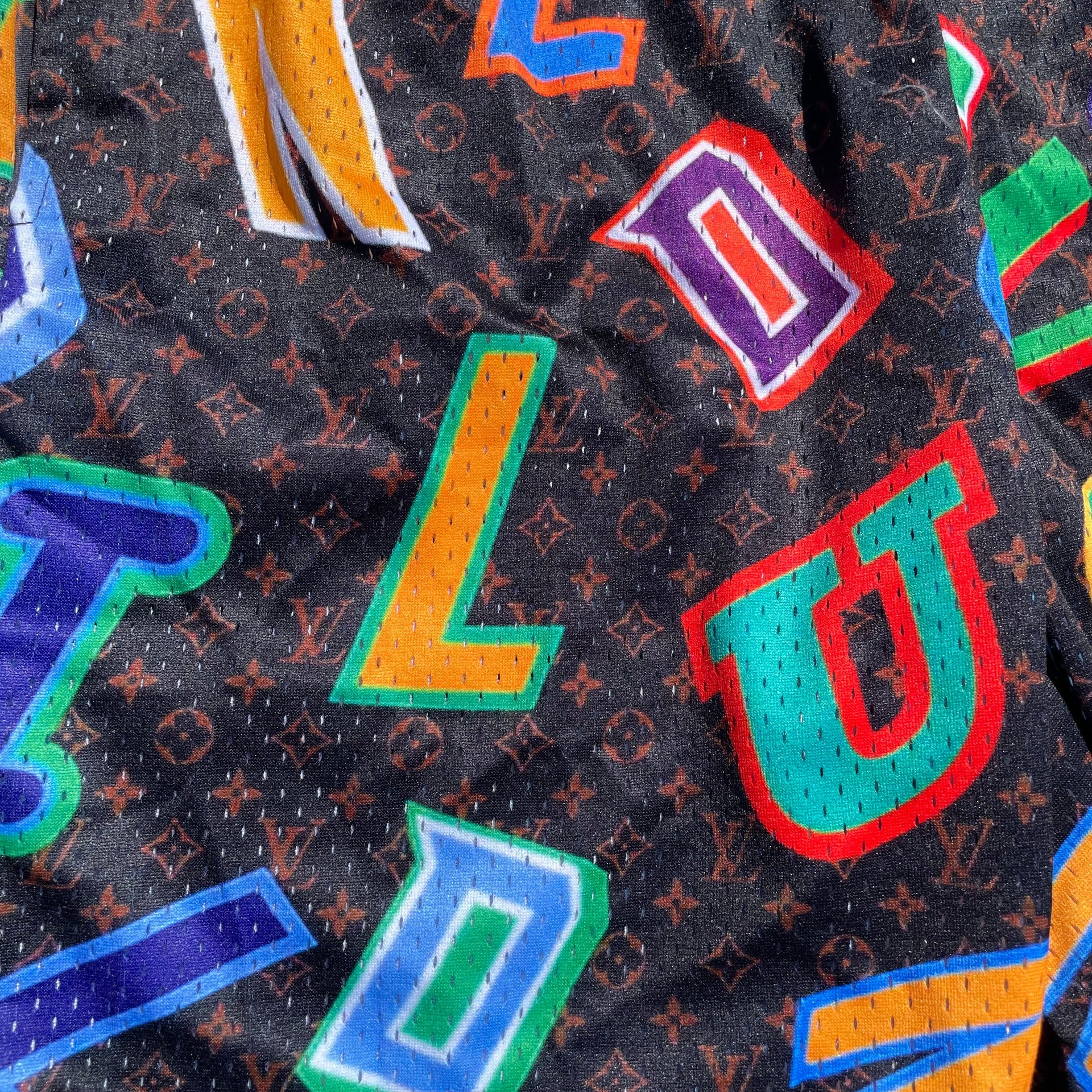 Monogram scrambled letters shorts
