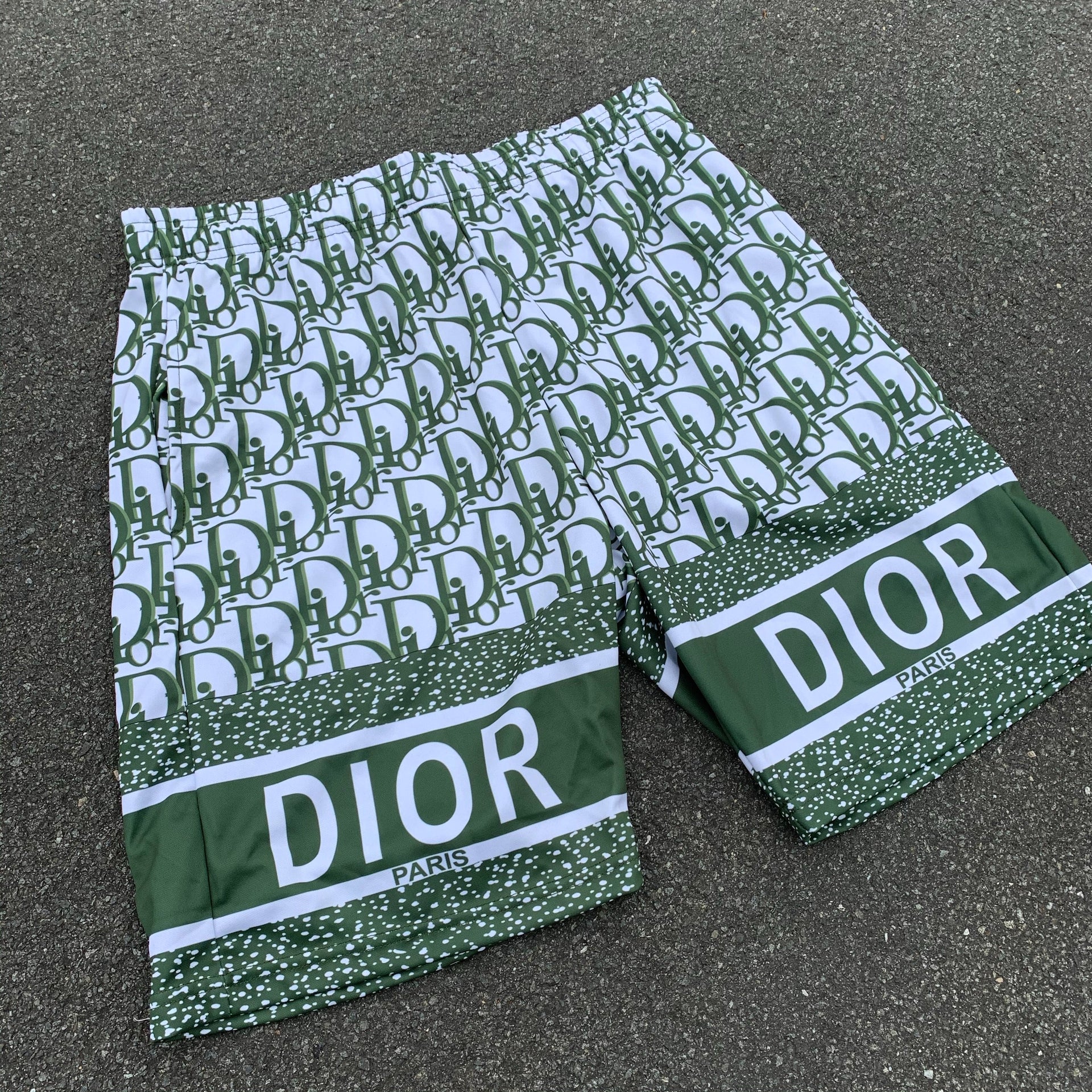 Dior print shorts green