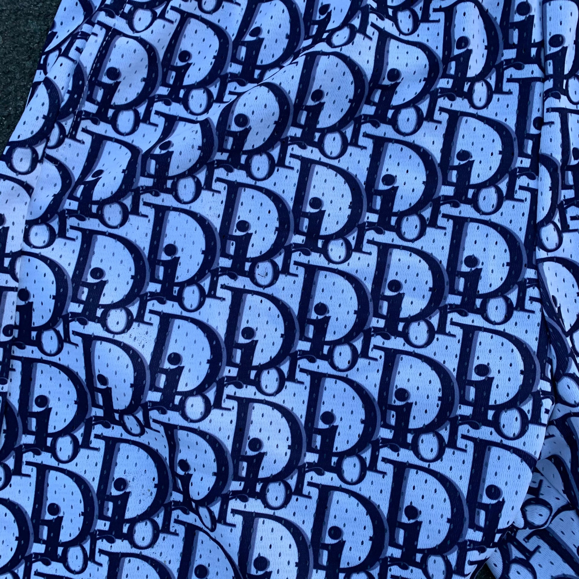 Dior classic blue mesh shorts