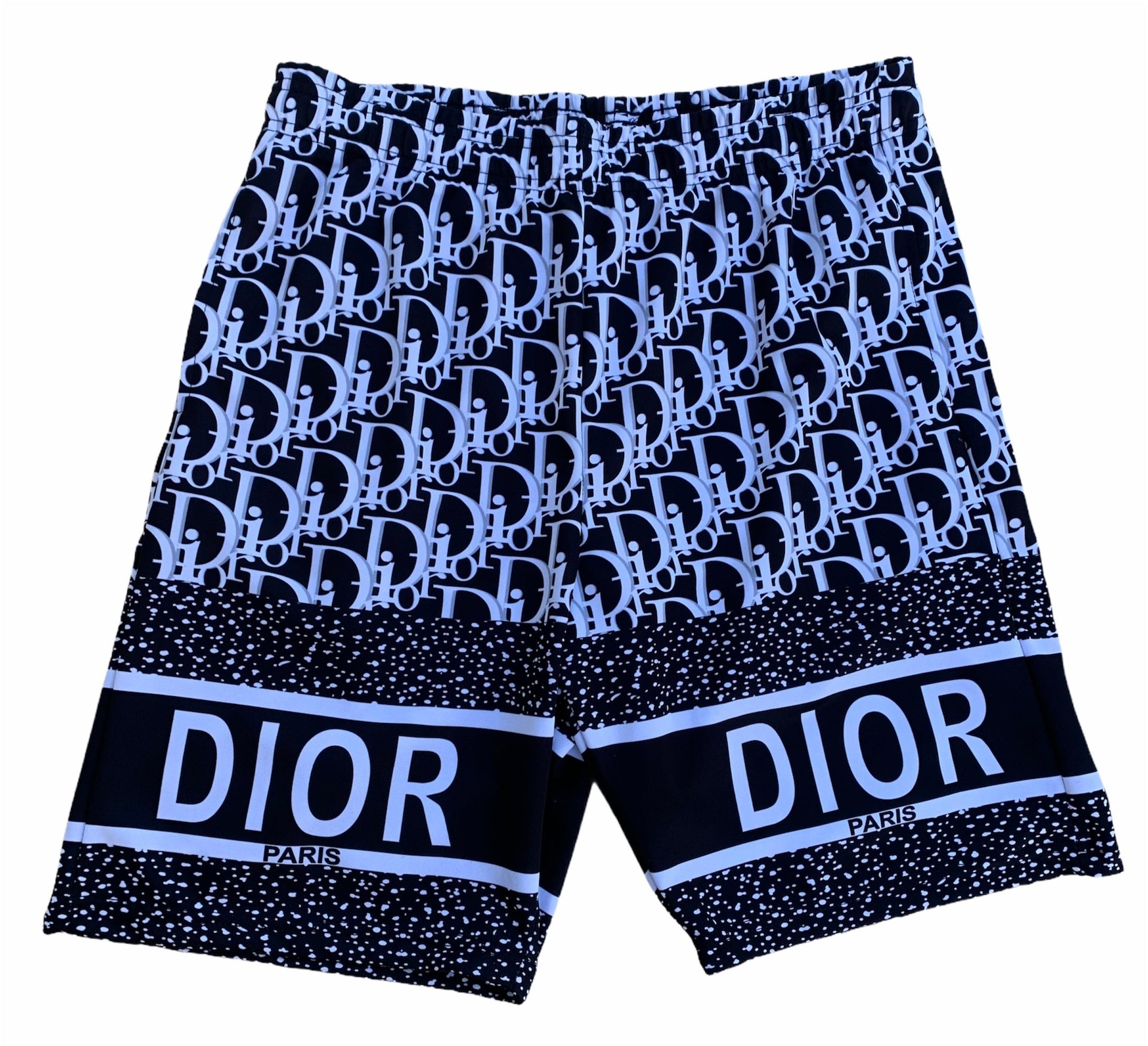 Black Dior shorts
