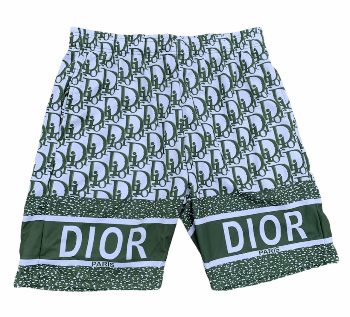 Dior print shorts green