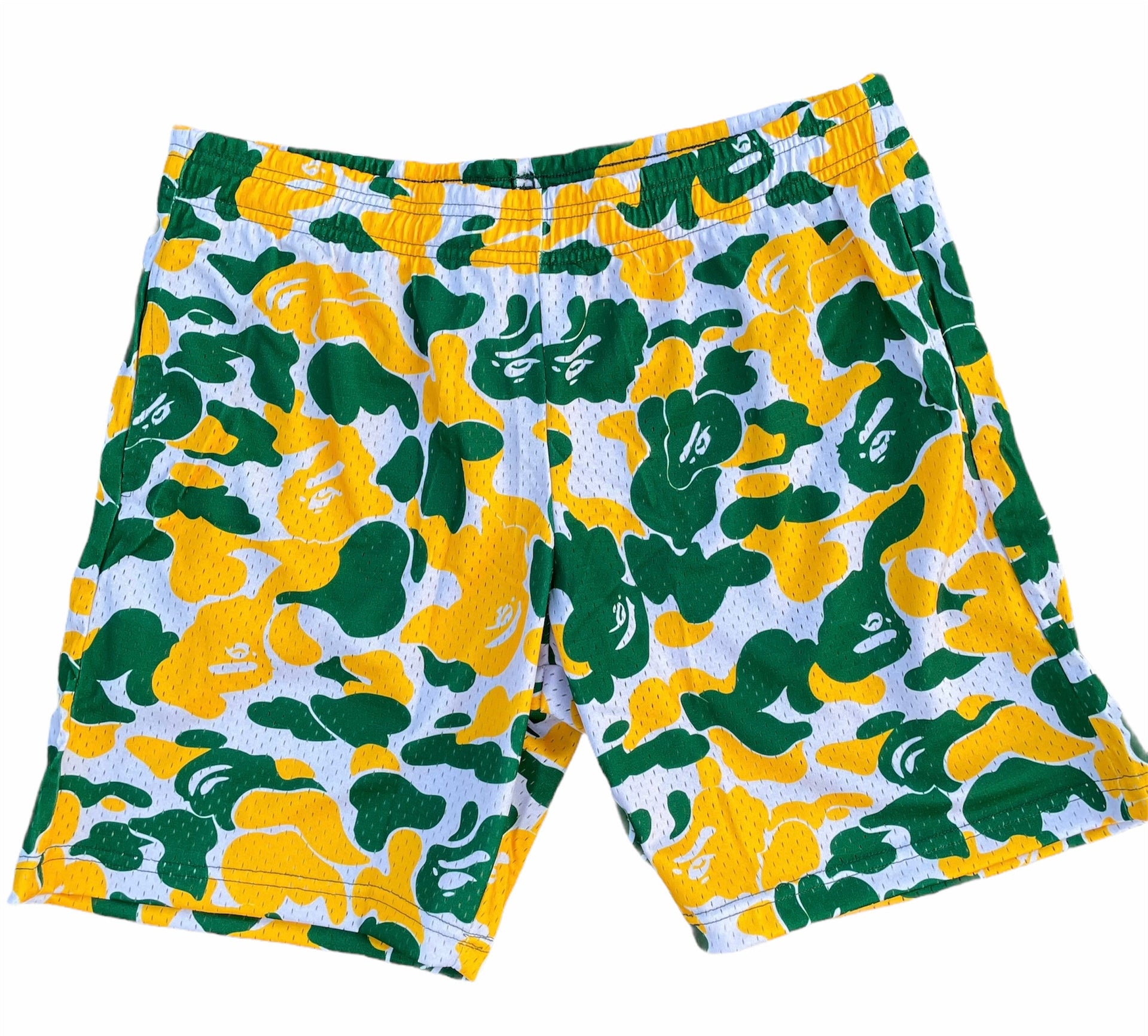 Bape sprite mesh shorts
