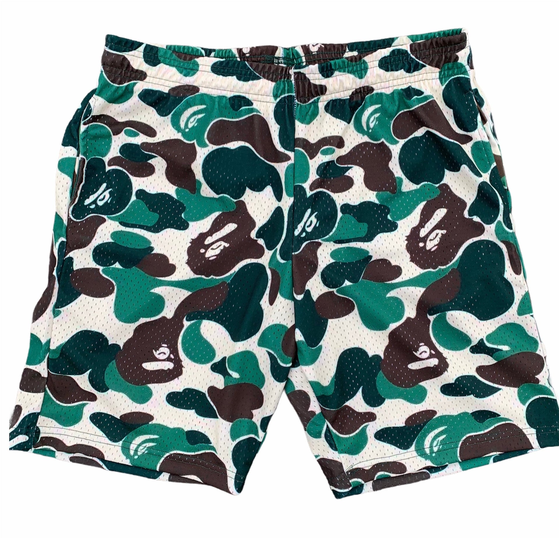 Green Bape mesh shorts
