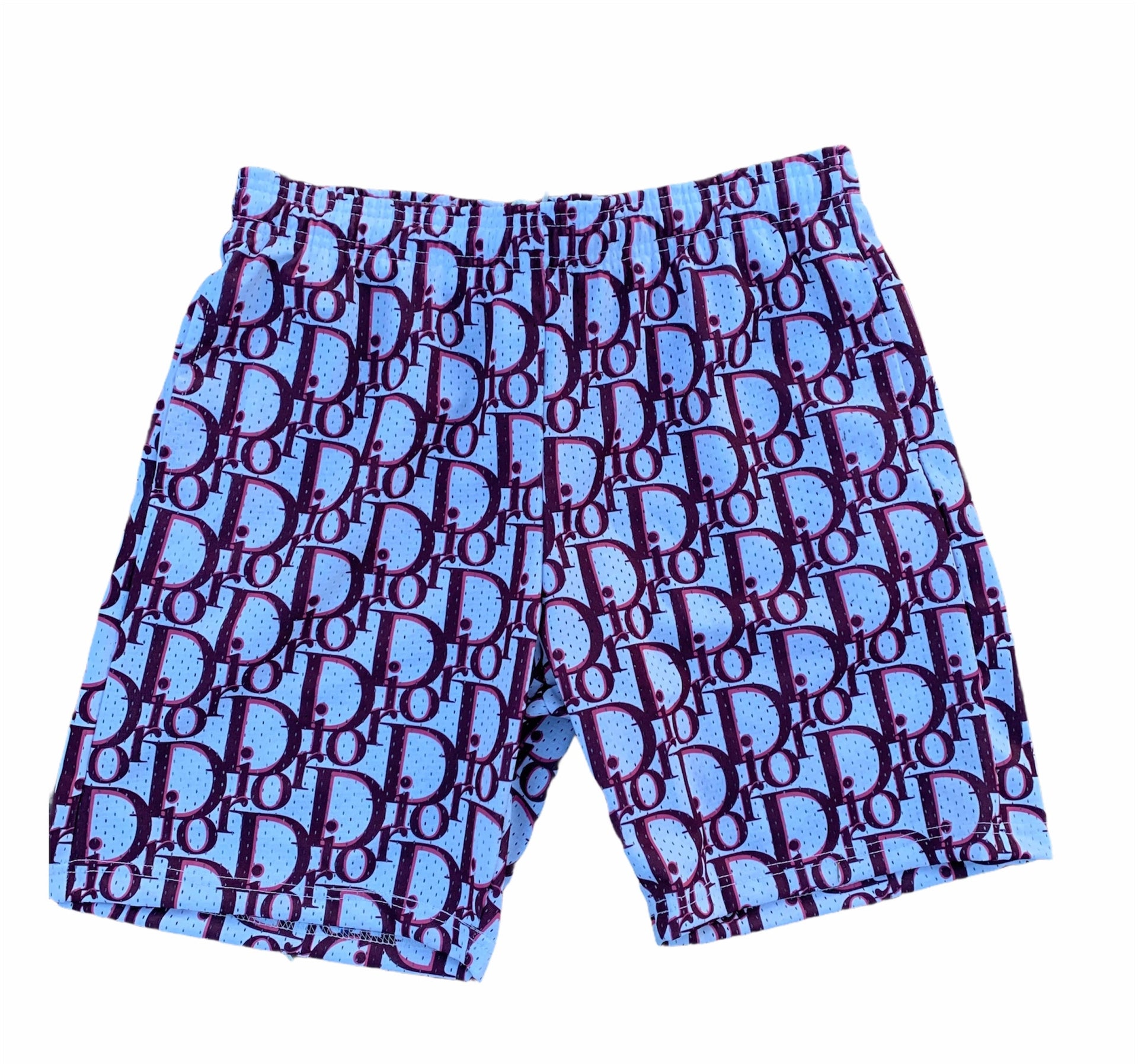 Maroon Dior classic mesh shorts