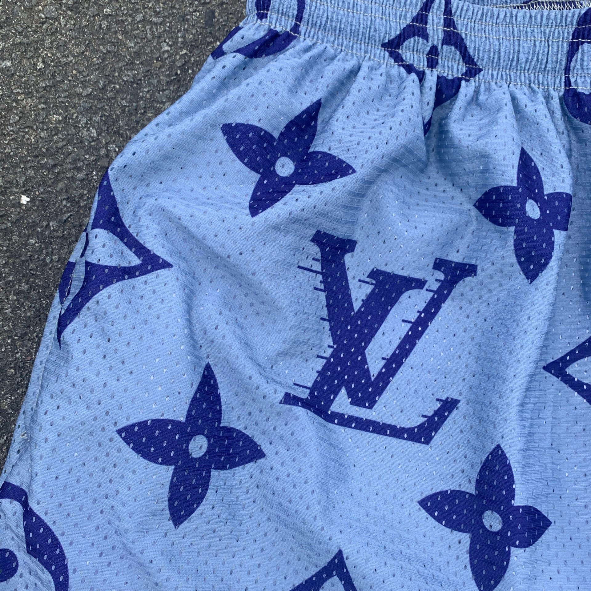 Ice monogram mesh shorts