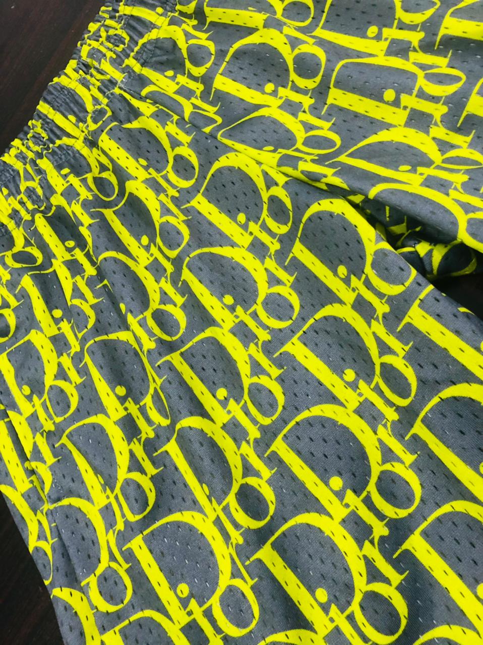 Neon Dior mesh shorts