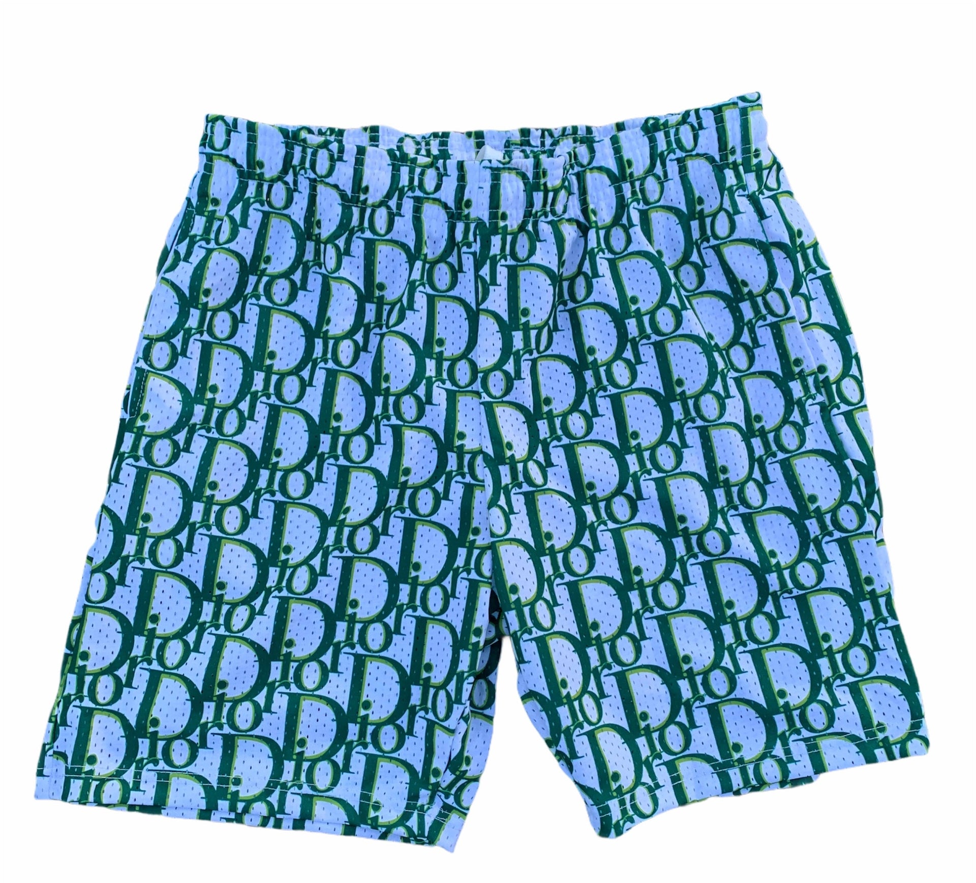 Green classic Dior mesh shorts
